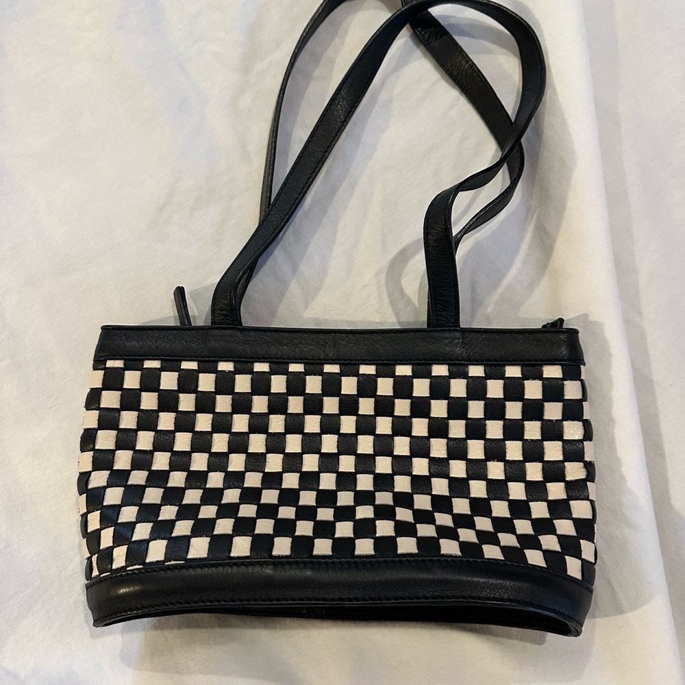 Paloma Wool Leather Checkered Bag w/ Dust Bag